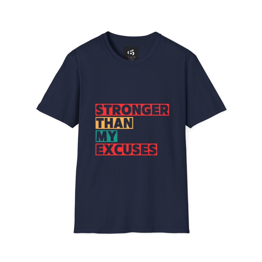 Motivational Unisex Softstyle T-Shirt - 'Stronger Than My Excuses' - Image 8