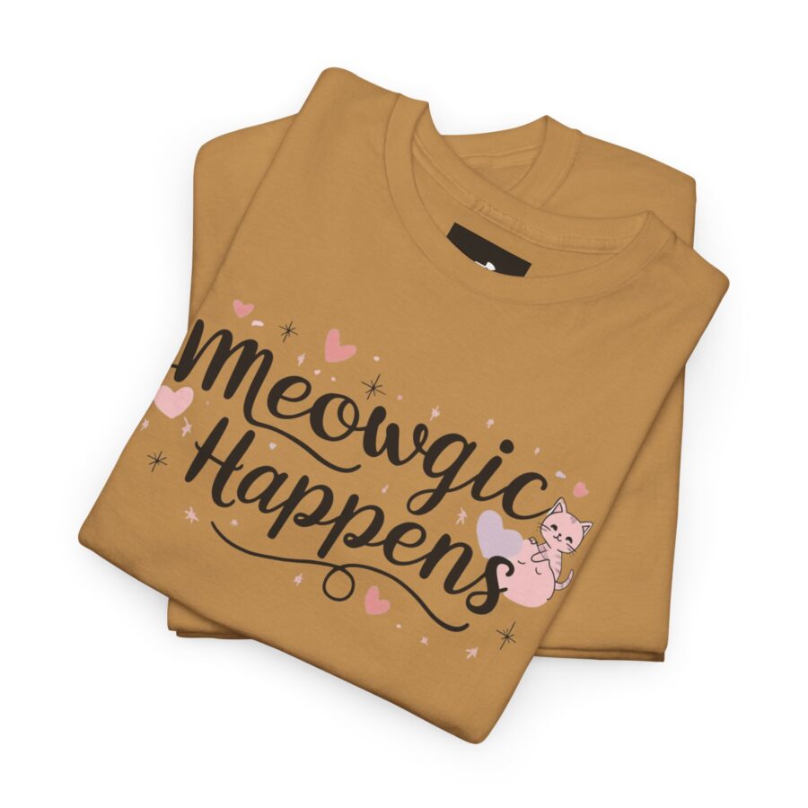 Meowing Unisex Heavy Cotton Tee,  cat, animal theme, tee, cat lover, funny, cute, gift for her, gift for cat lover, cat fan, cat vibe, animal lover, gift for girl,  nature lover - Image 6