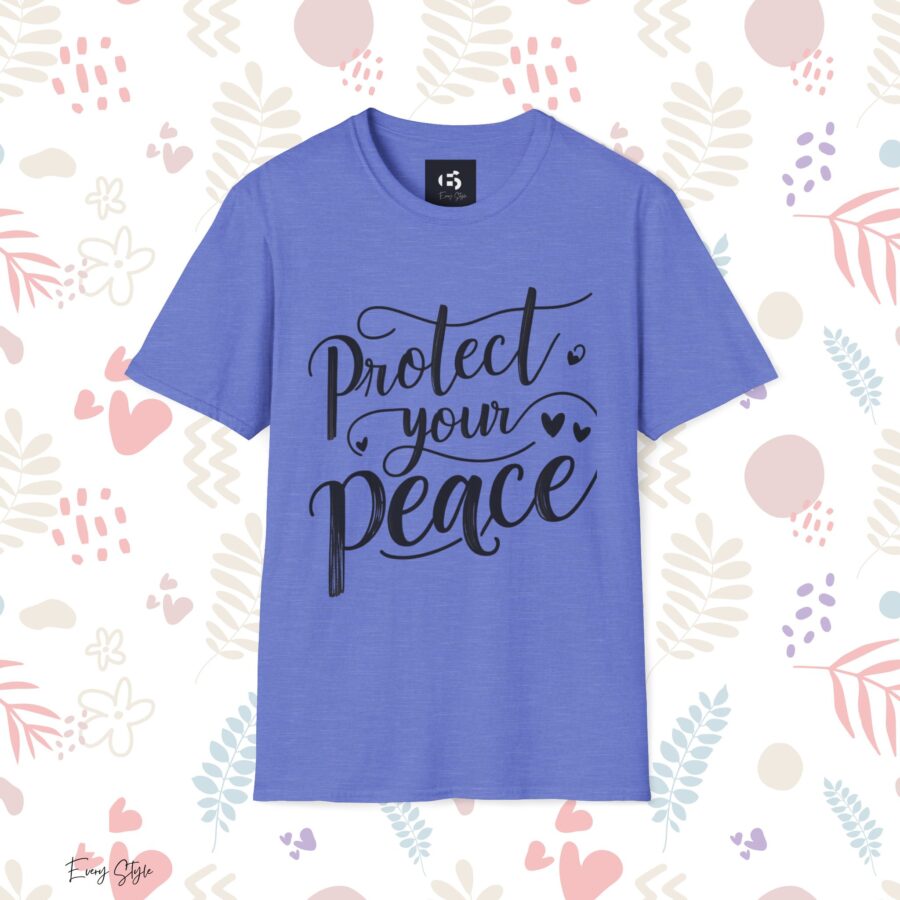 Protect Your Peace Unisex Softstyle T-Shirt - Comfortable Inspirational Tee for Mindfulness and Self-Care - Image 22