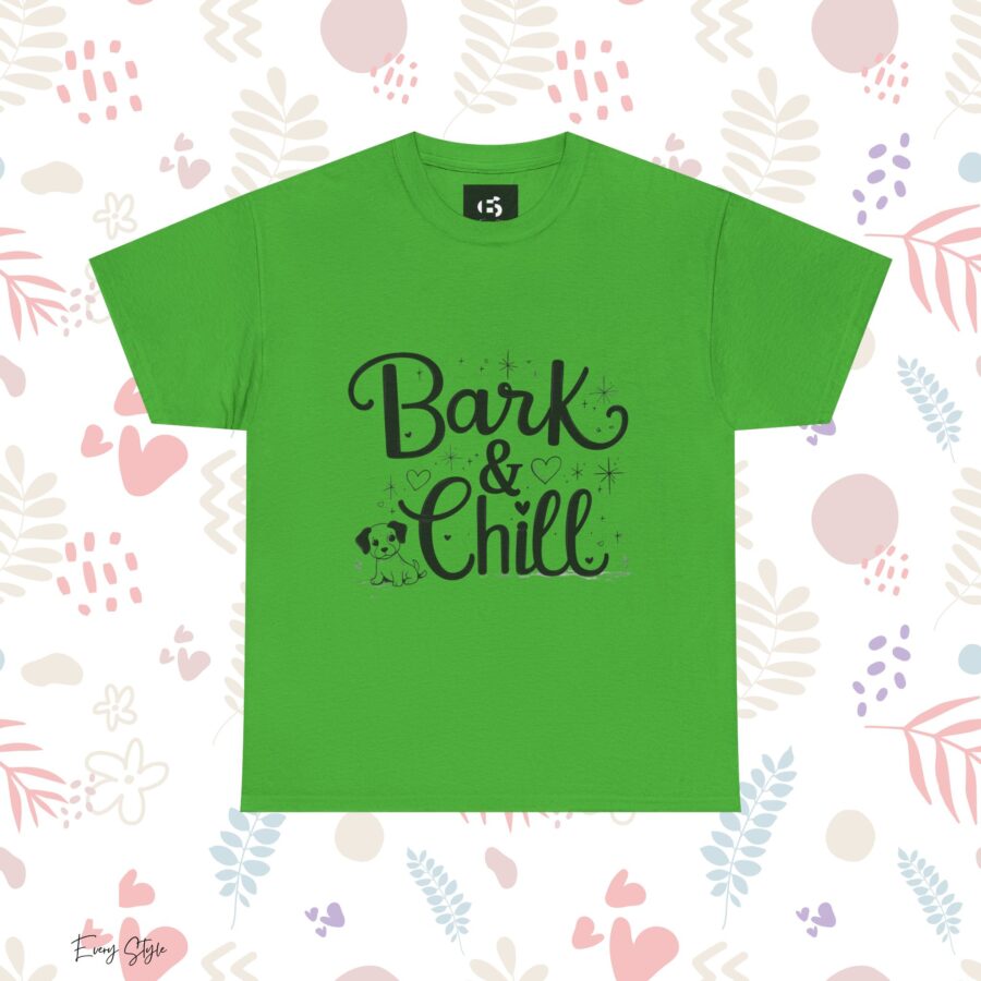 Bark & Chill Unisex Heavy Cotton Tee - Cute Dog Lover Graphic T-Shirt - Image 9