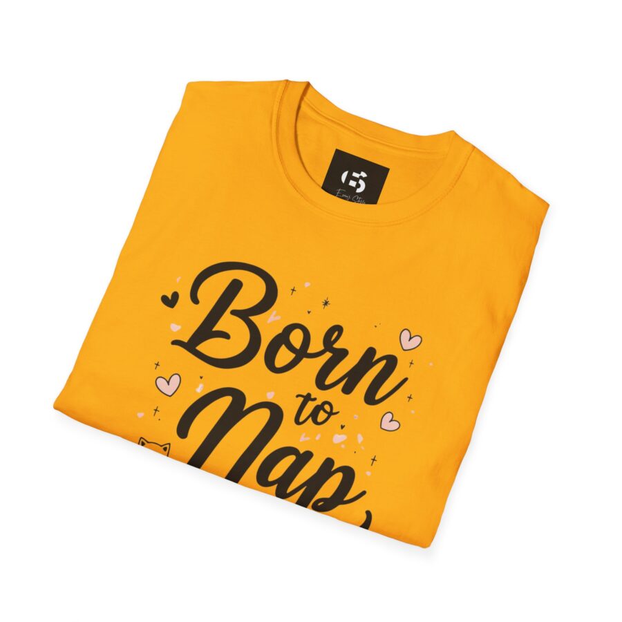 Born to Nap Unisex Softstyle T-Shirt – Comfy Shirt for Cat Lovers - Image 3