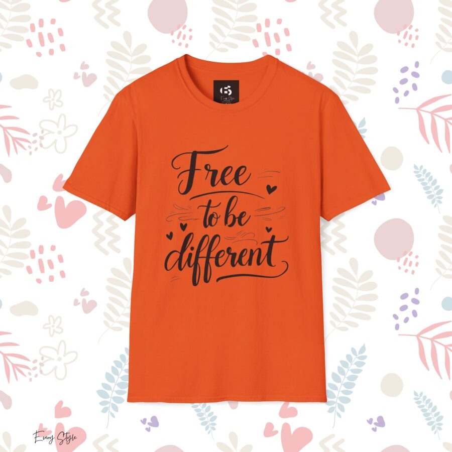 Free to Be Different Unisex Softstyle T-Shirt - Inspirational Casual Wear - Image 7