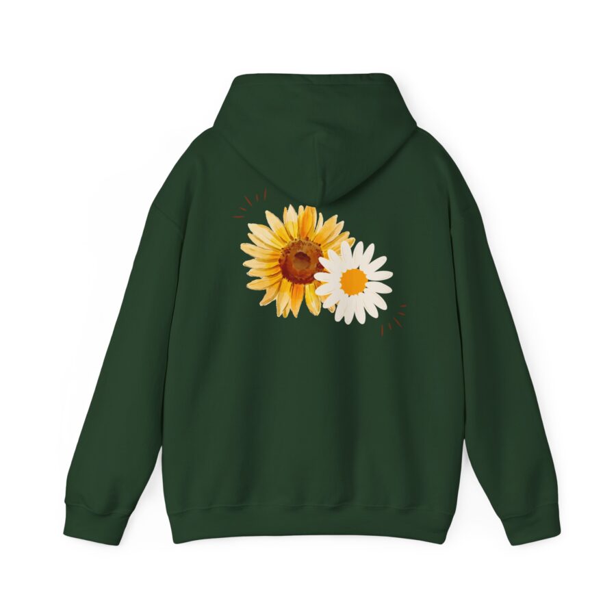 Serenity Floral Hoodie - Unisex Heavy Blend™ Sweatshirt with Sunflowers - Image 6