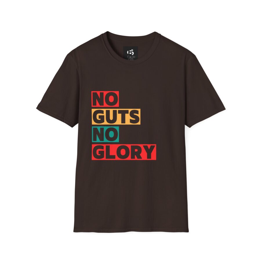 Motivational Unisex T-Shirt | No Guts No Glory | Softstyle Casual Wear - Image 3