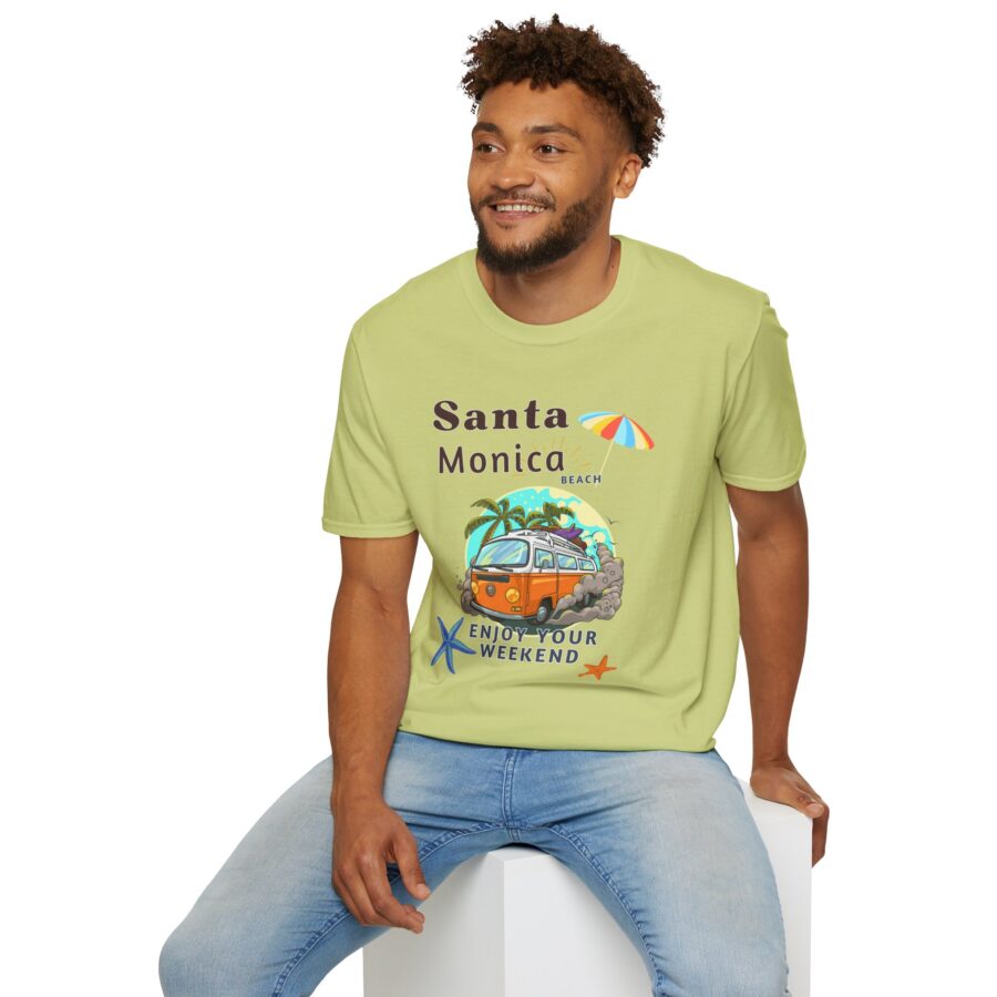 Santa Monica Beach T-Shirt - Enjoy Your Weekend Graphic Tee - Image 14