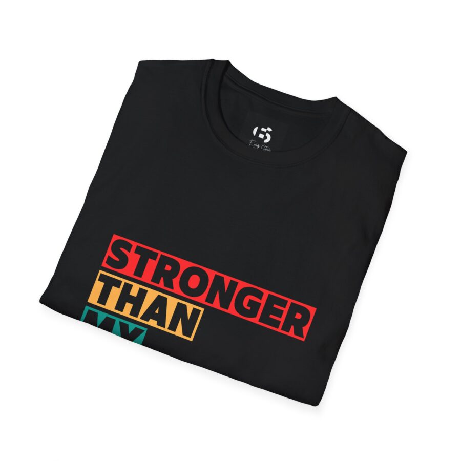 Motivational Unisex Softstyle T-Shirt - 'Stronger Than My Excuses' - Image 2