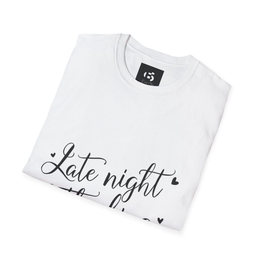 Late Night Thinking Unisex Softstyle T-Shirt - Cozy and Inspirational - Image 4