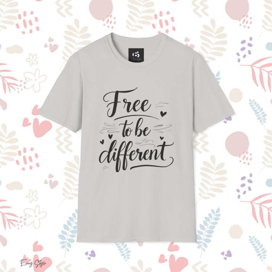 Free to Be Different Unisex Softstyle T-Shirt - Inspirational Casual Wear - Image 5