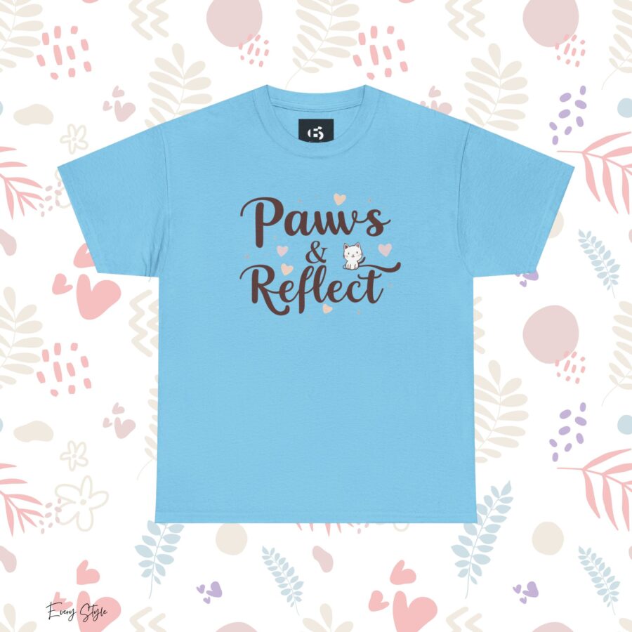 Paws & Reflect Unisex Heavy Cotton Tee - Relaxed Fit Cat Lovers Shirt - Image 16