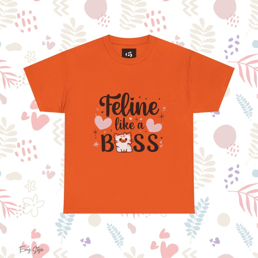 Feline Like a Boss Unisex Heavy Cotton Tee - Fun Cat Lover Shirt - Image 10