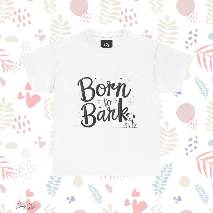 Born to Bark Unisex Heavy Cotton Tee - Perfect for Dog Lovers - Image 3