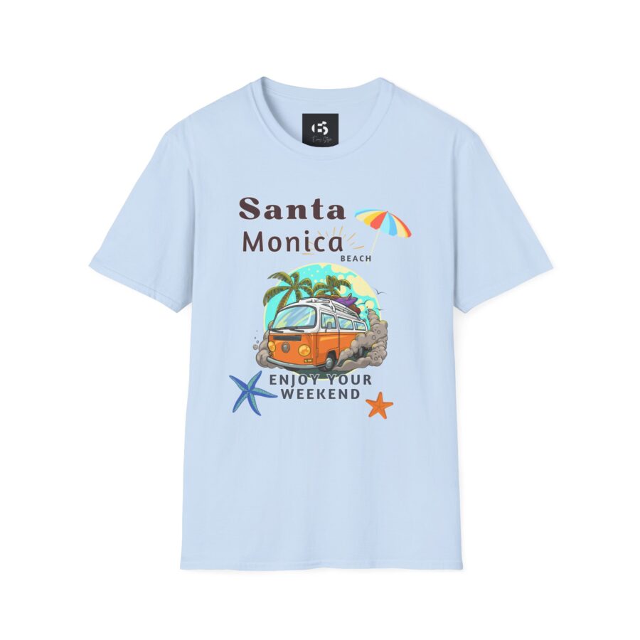 Santa Monica Beach T-Shirt - Enjoy Your Weekend Graphic Tee - Image 17