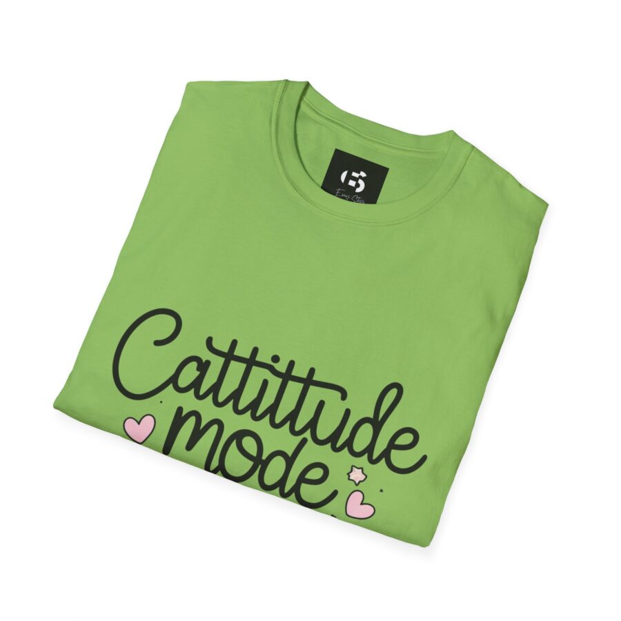 Cattitude Mode On Unisex Softstyle T-Shirt - Cute Cat Lover Tee - Image 15