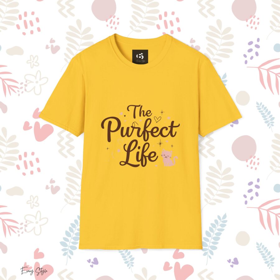 The Purfect Life Unisex Softstyle T-Shirt - Cute Cat Lover Tee