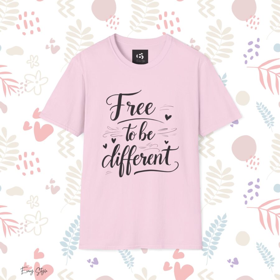 Free to Be Different Unisex Softstyle T-Shirt - Inspirational Casual Wear - Image 24