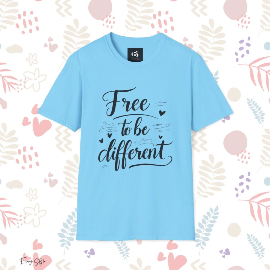 Free to Be Different Unisex Softstyle T-Shirt - Inspirational Casual Wear - Image 18