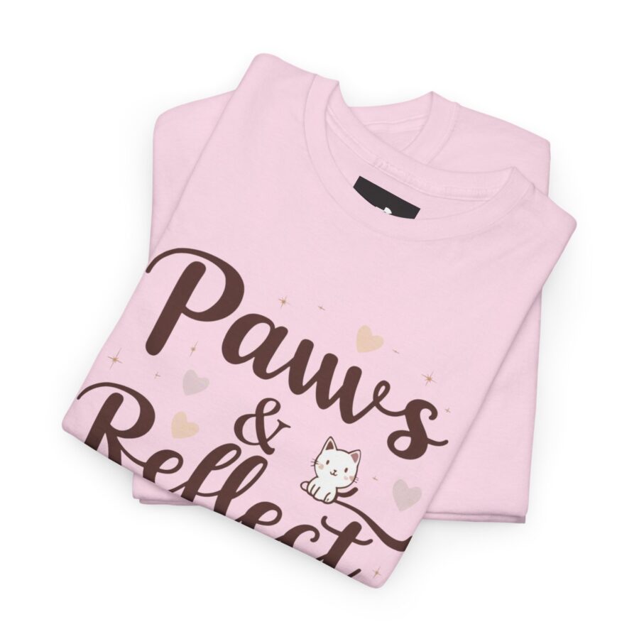 Paws & Reflect Unisex Heavy Cotton Tee - Relaxed Fit Cat Lovers Shirt - Image 23