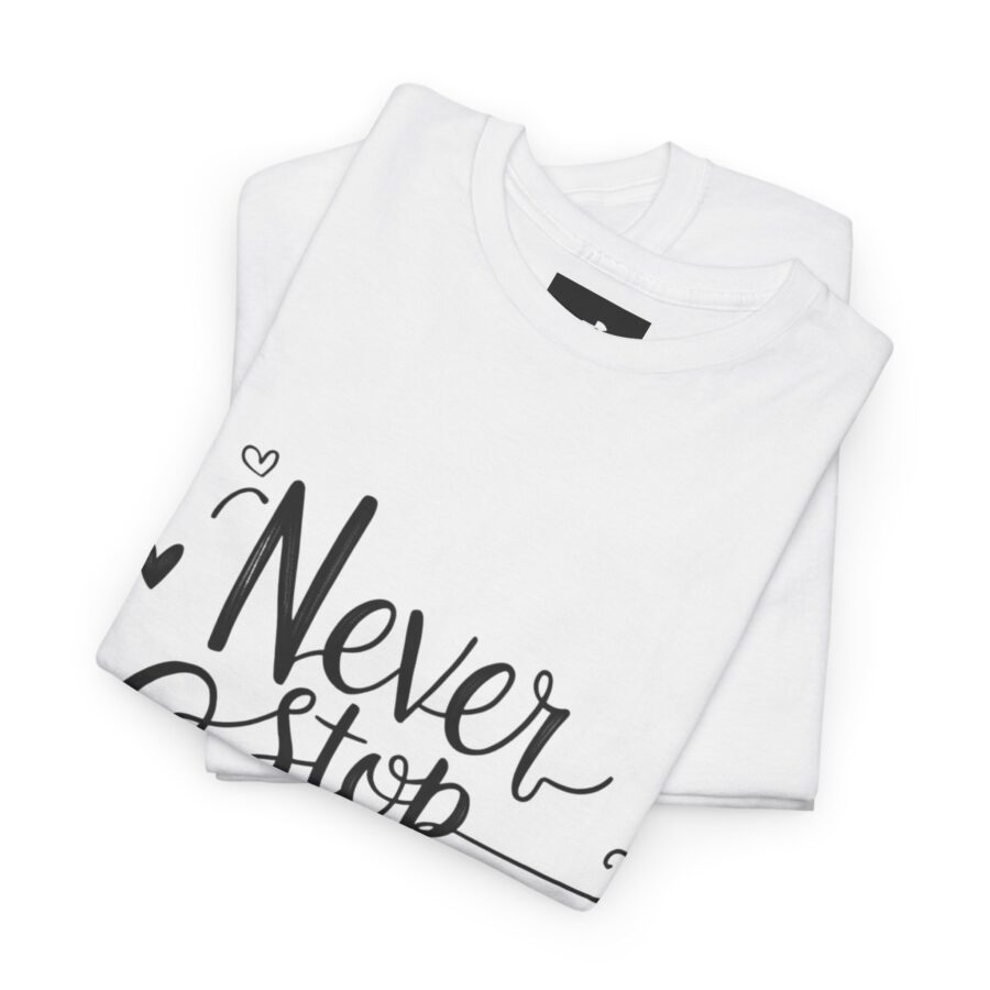 Never Stop Growing Unisex Heavy Cotton Tee - Inspirational & Motivational T-Shirt - Image 4