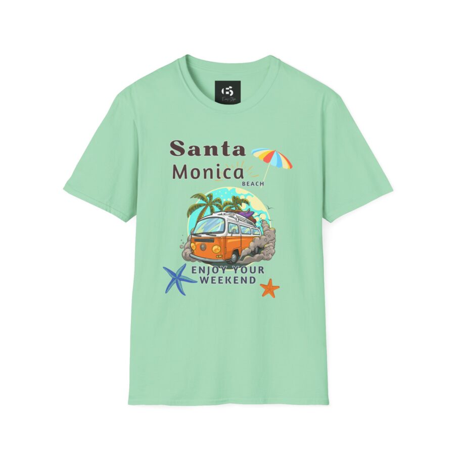 Santa Monica Beach T-Shirt - Enjoy Your Weekend Graphic Tee - Image 15