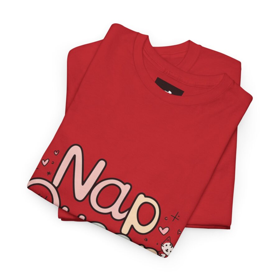 Nap Queen Unisex Heavy Cotton Tee - Perfect Gift for Cat Lovers - Image 26