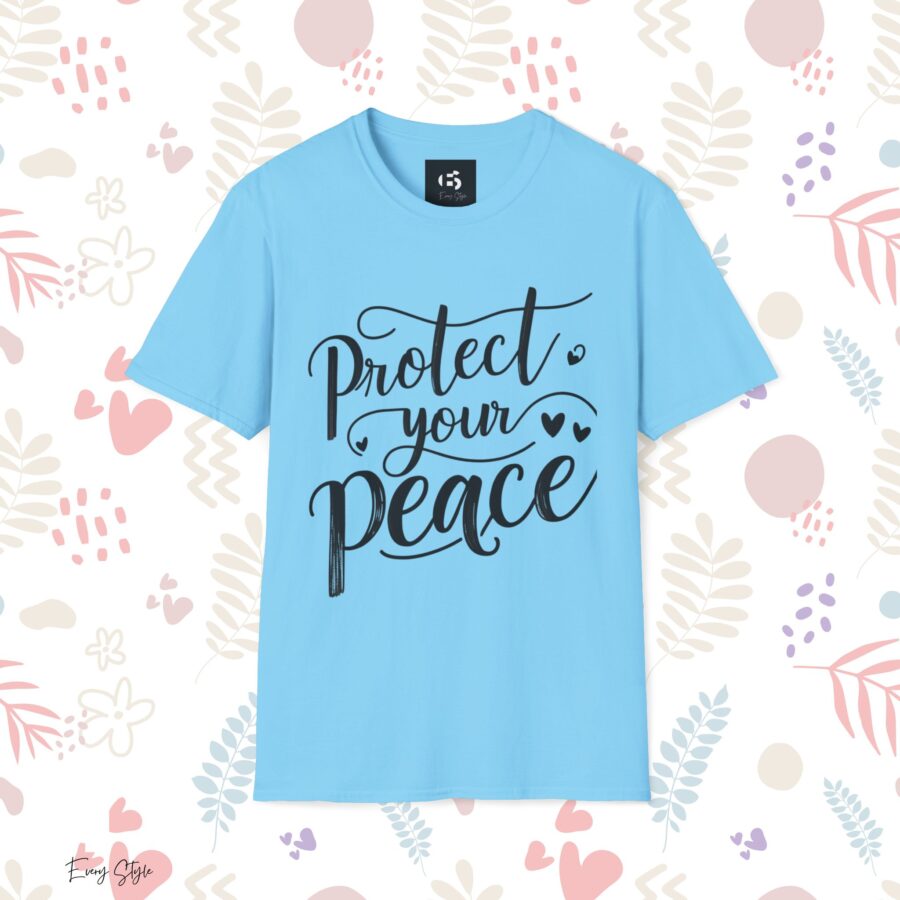 Protect Your Peace Unisex Softstyle T-Shirt - Comfortable Inspirational Tee for Mindfulness and Self-Care - Image 19