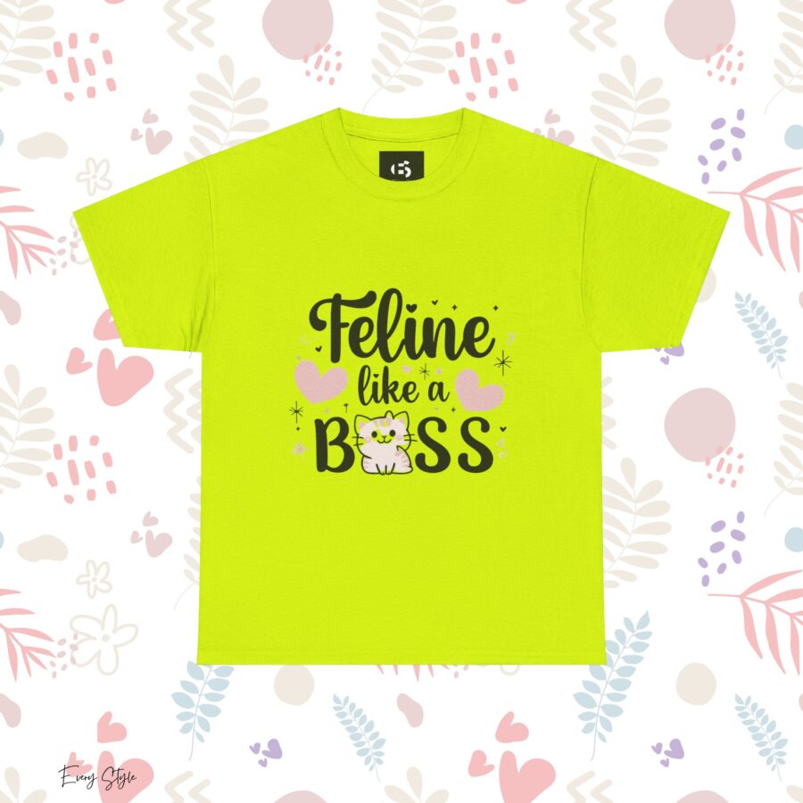 Feline Like a Boss Unisex Heavy Cotton Tee - Fun Cat Lover Shirt