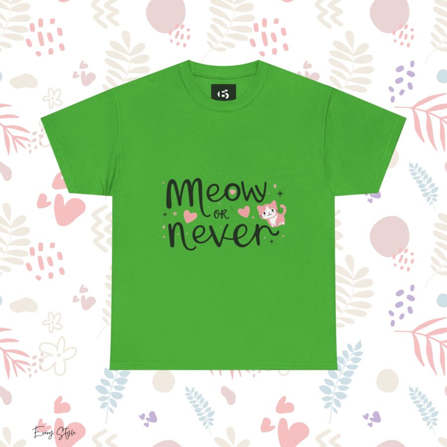 Meow or Never Unisex Heavy Cotton Tee - Image 18