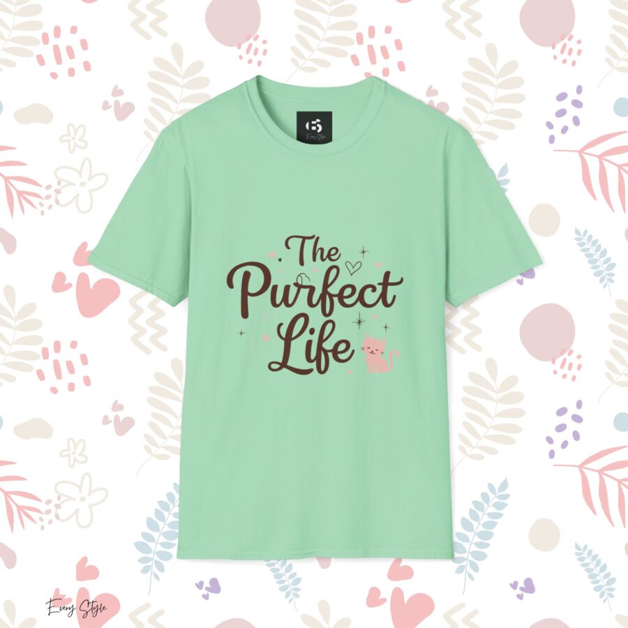 The Purfect Life Unisex Softstyle T-Shirt - Cute Cat Lover Tee - Image 16