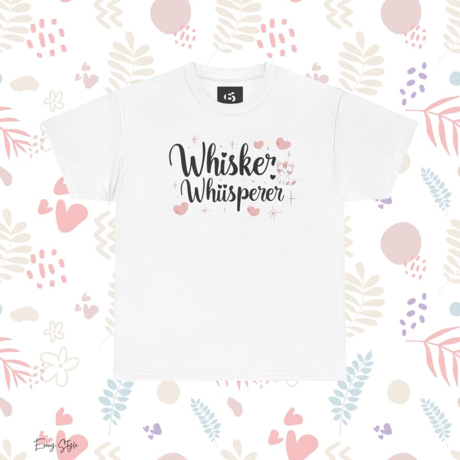 Whisker Whisperer Unisex Heavy Cotton Tee - Perfect for Cat Lovers - Image 3