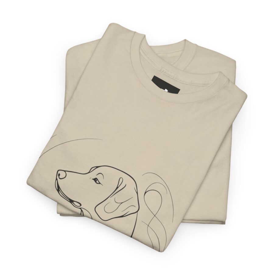 Minimalist Dog Outline Unisex Heavy Cotton Tee - Perfect Gift for Pet Lovers - Image 6