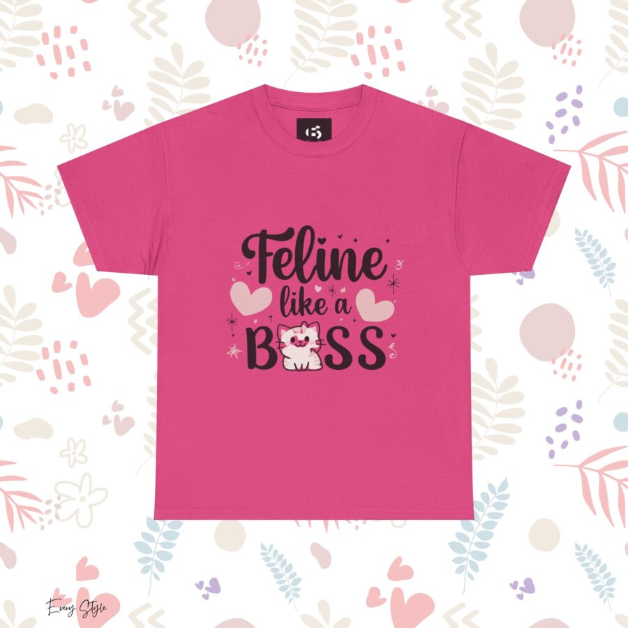 Feline Like a Boss Unisex Heavy Cotton Tee - Fun Cat Lover Shirt - Image 20