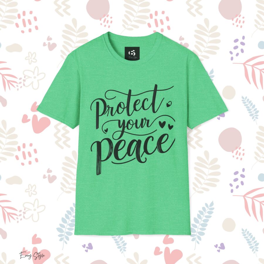 Protect Your Peace Unisex Softstyle T-Shirt - Comfortable Inspirational Tee for Mindfulness and Self-Care - Image 17