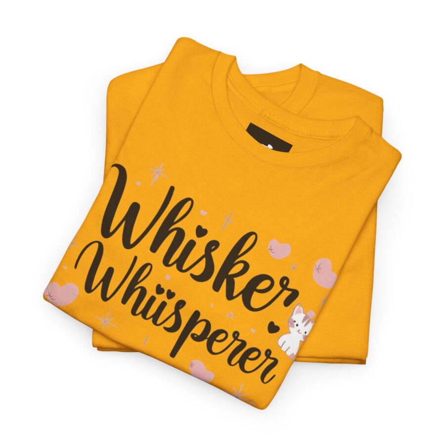 Whisker Whisperer Unisex Heavy Cotton Tee - Perfect for Cat Lovers - Image 2