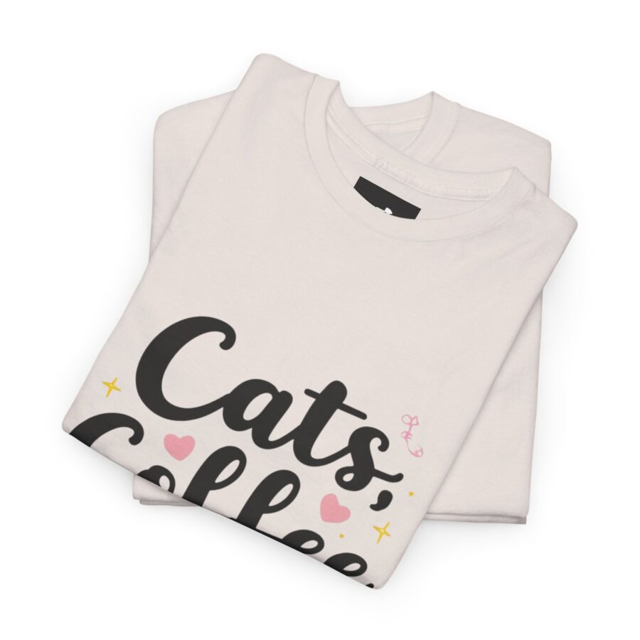 Cats, Coffee & Chill Unisex Heavy Cotton Tee - Image 9