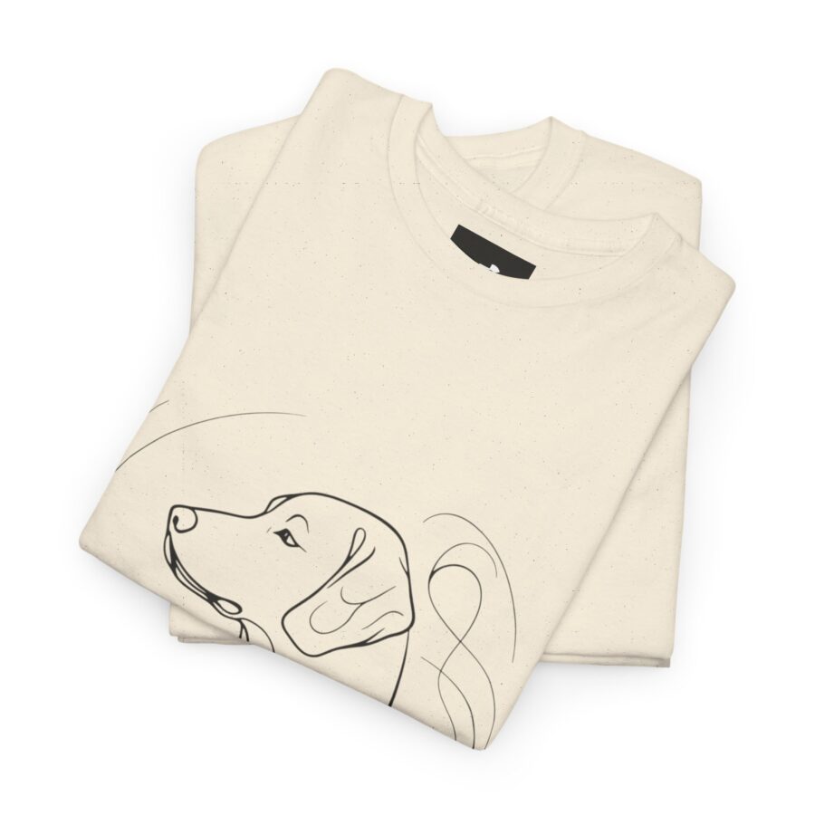 Minimalist Dog Outline Unisex Heavy Cotton Tee - Perfect Gift for Pet Lovers - Image 13