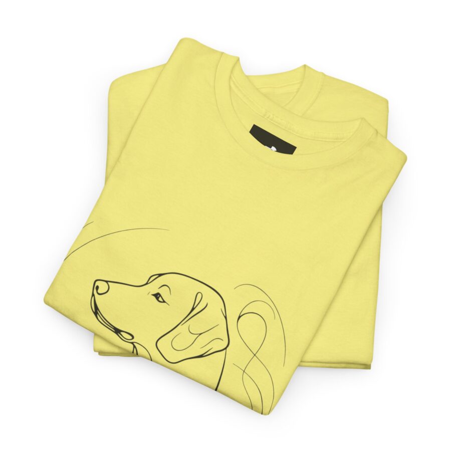 Minimalist Dog Outline Unisex Heavy Cotton Tee - Perfect Gift for Pet Lovers - Image 15