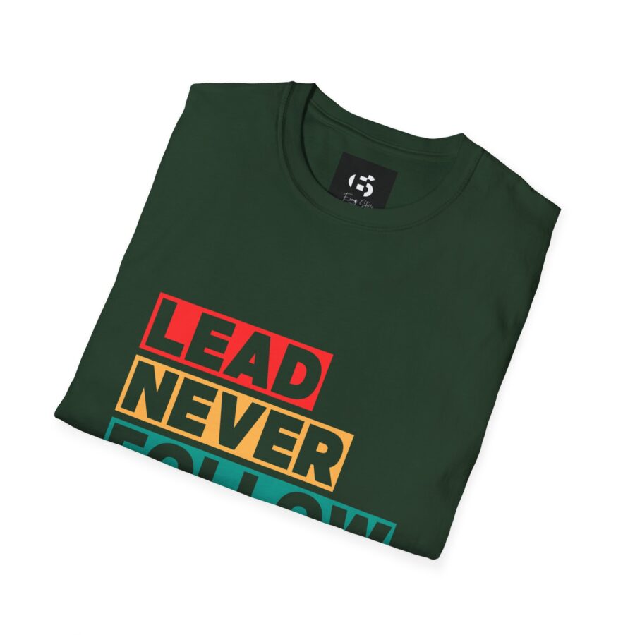 Lead Never Follow Trends Unisex Softstyle T-Shirt - Motivational Graphic Tee - Image 6