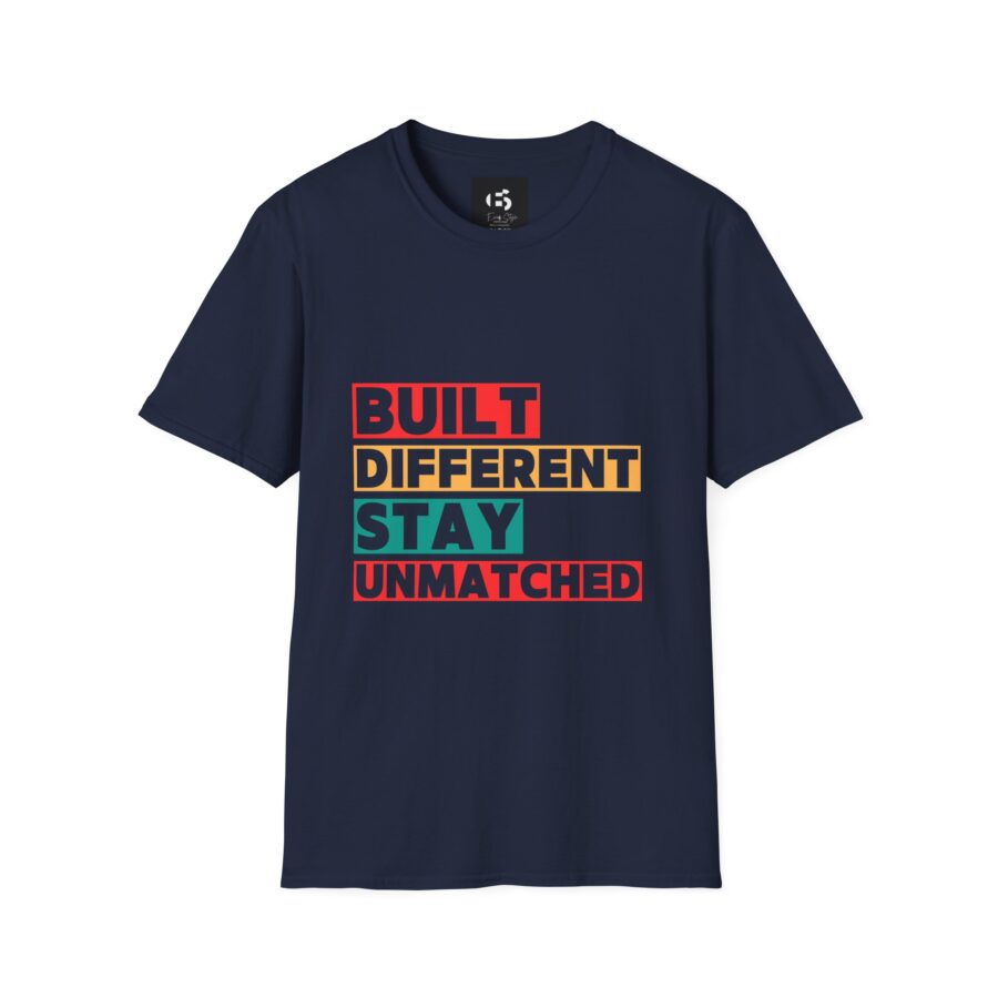 'Built Different, Stay Unmatched' Unisex Softstyle T-Shirt - Motivational Tee for Everyday Wear - Image 8