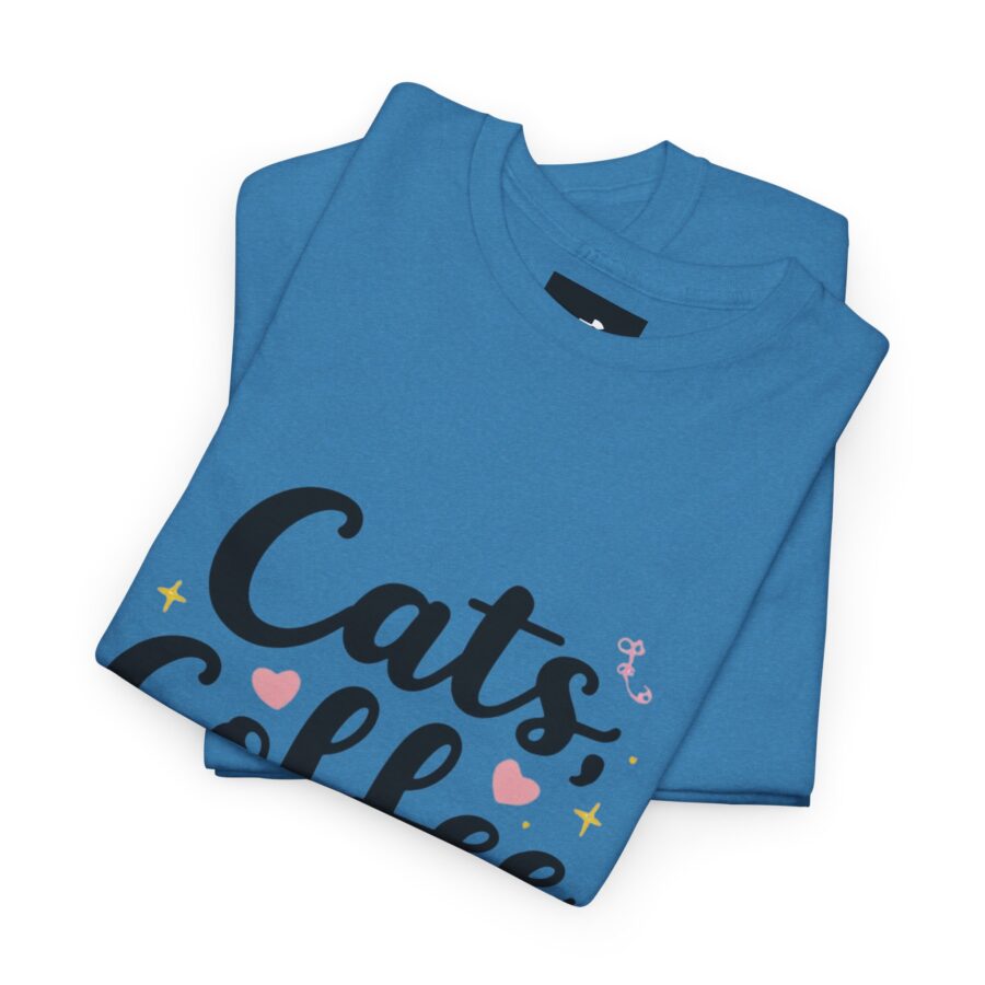 Cats, Coffee & Chill Unisex Heavy Cotton Tee - Image 22