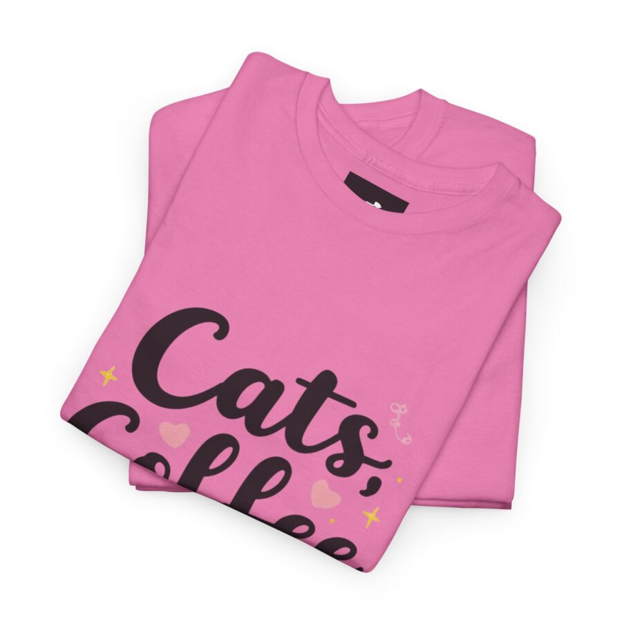 Cats, Coffee & Chill Unisex Heavy Cotton Tee - Image 24