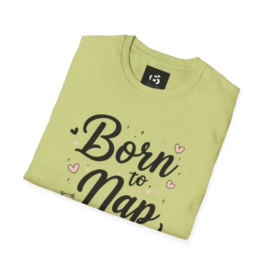 Born to Nap Unisex Softstyle T-Shirt – Comfy Shirt for Cat Lovers - Image 13