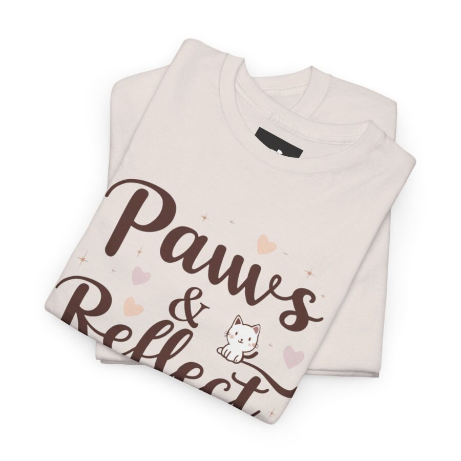 Paws & Reflect Unisex Heavy Cotton Tee - Relaxed Fit Cat Lovers Shirt - Image 9