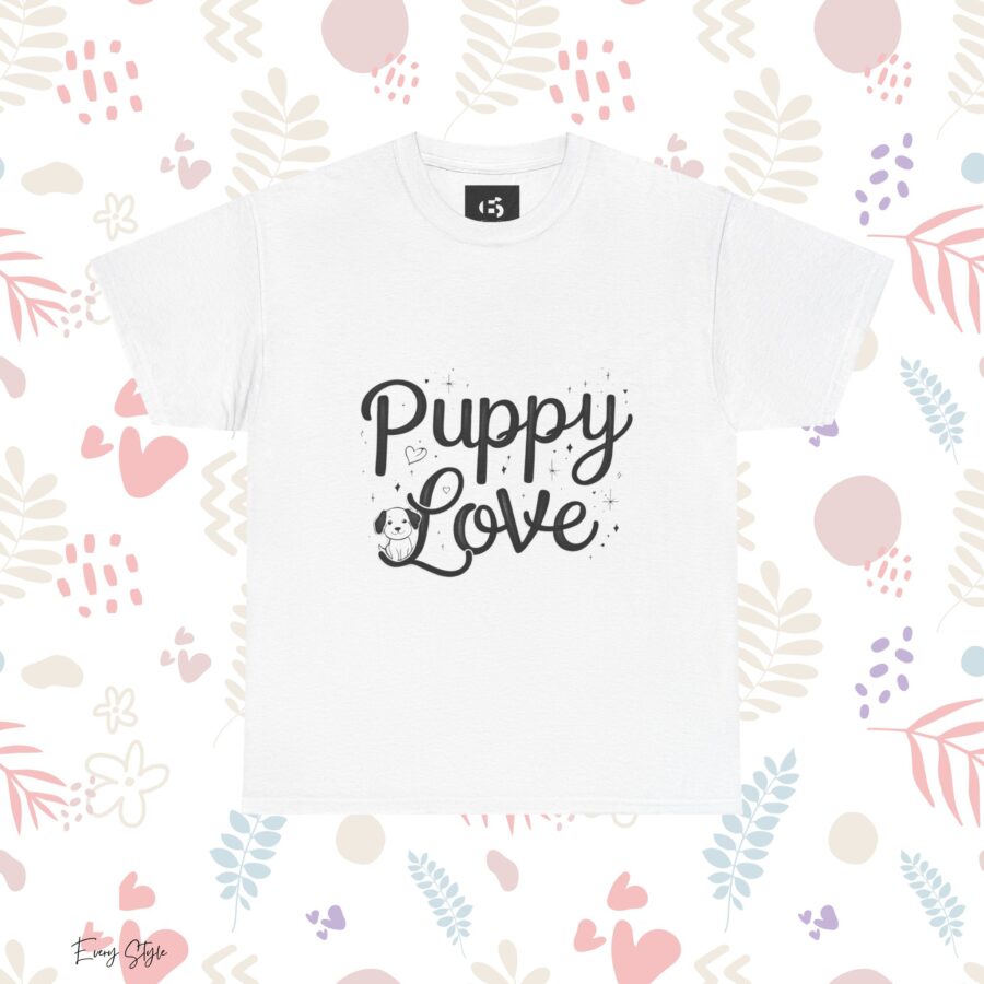 Puppy Love Unisex Heavy Cotton Tee - Perfect for Dog Lovers - Image 3