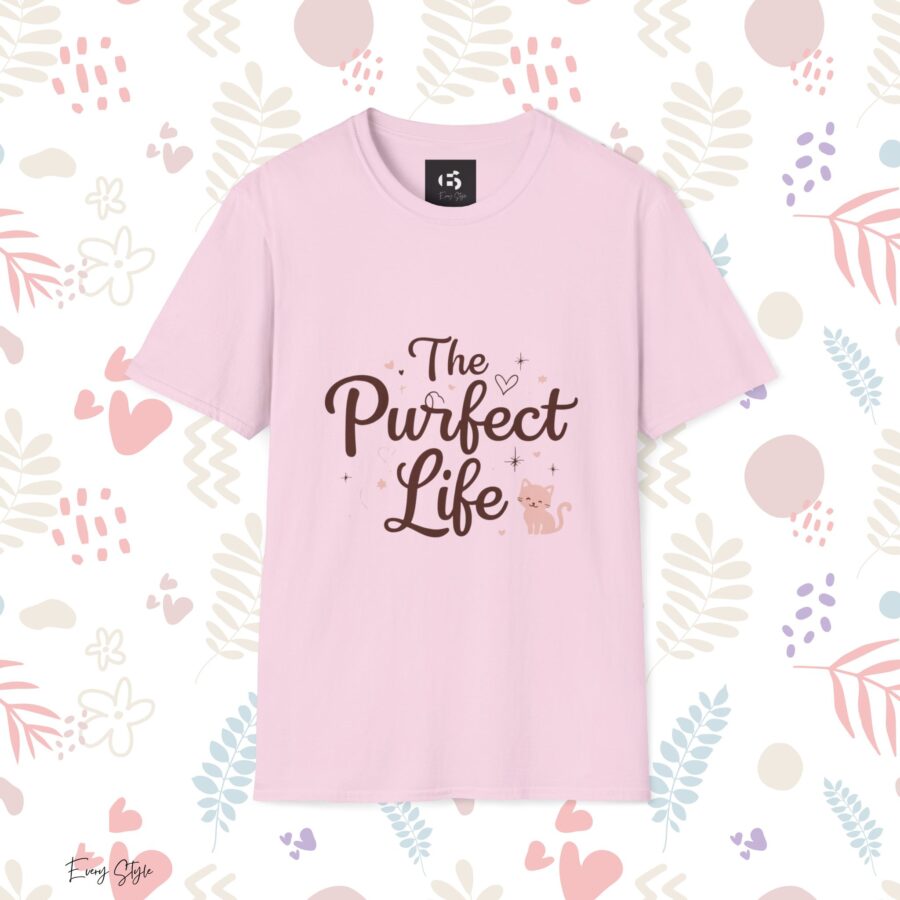 The Purfect Life Unisex Softstyle T-Shirt - Cute Cat Lover Tee - Image 22