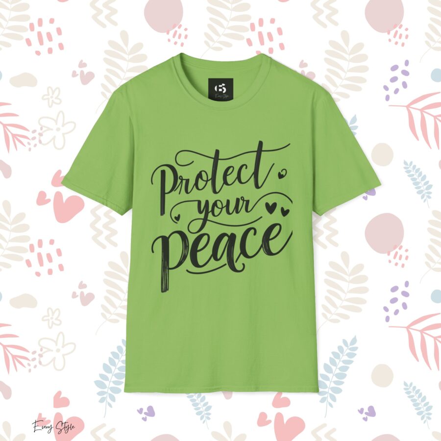 Protect Your Peace Unisex Softstyle T-Shirt - Comfortable Inspirational Tee for Mindfulness and Self-Care - Image 13