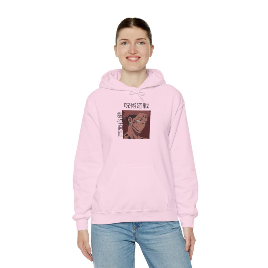 Anime-Inspired Unisex Heavy Blend Hoodie with Stylish Graphics - Image 9