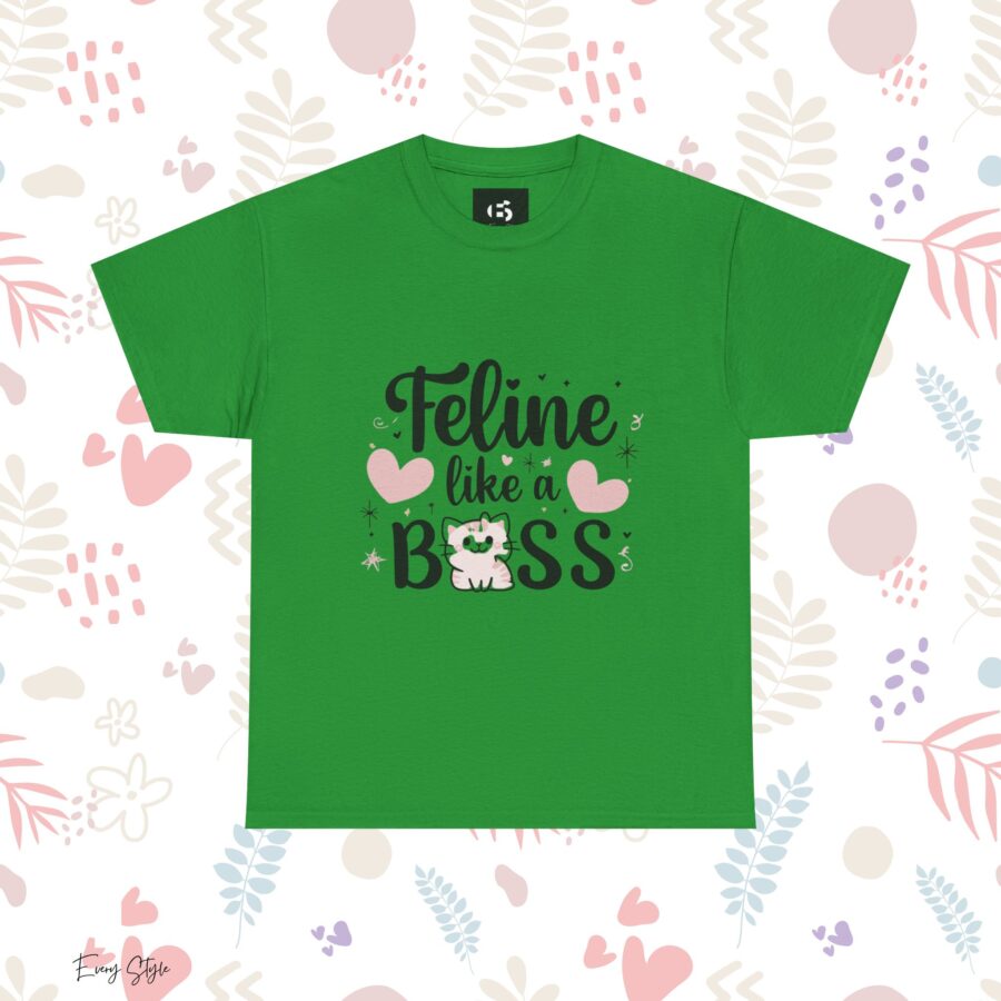 Feline Like a Boss Unisex Heavy Cotton Tee - Fun Cat Lover Shirt - Image 14