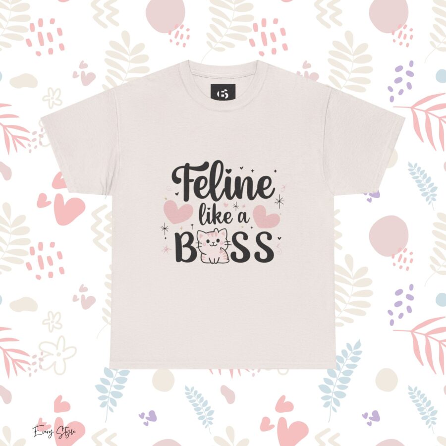 Feline Like a Boss Unisex Heavy Cotton Tee - Fun Cat Lover Shirt - Image 8