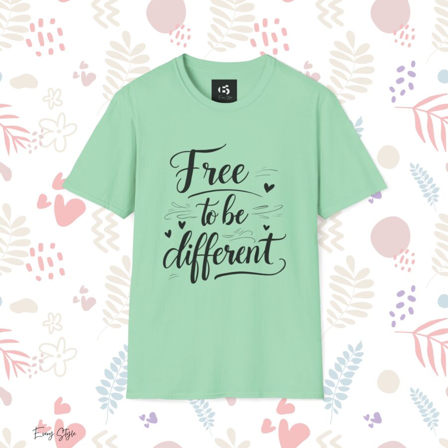 Free to Be Different Unisex Softstyle T-Shirt - Inspirational Casual Wear - Image 14