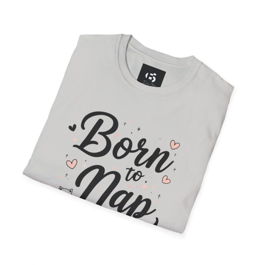 Born to Nap Unisex Softstyle T-Shirt – Comfy Shirt for Cat Lovers - Image 11